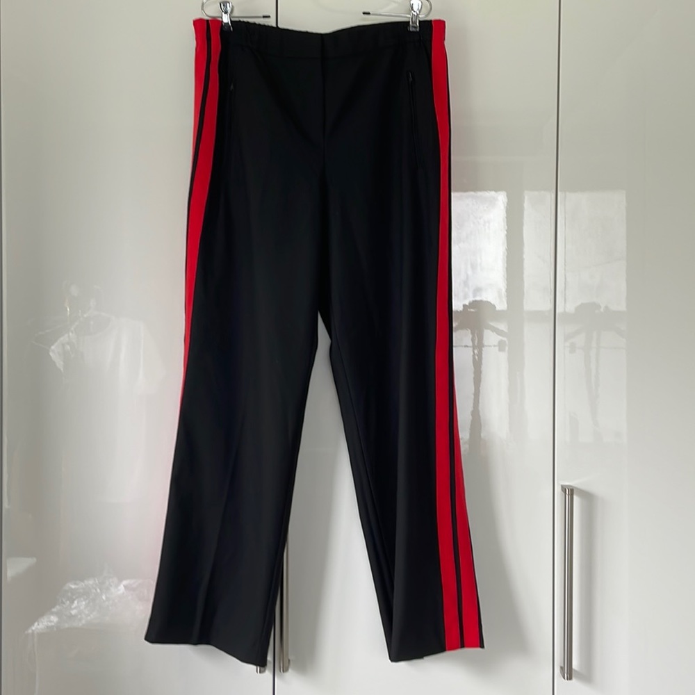 Express Wide Leg Pants Color-Black with Red details Size-Large NWOT